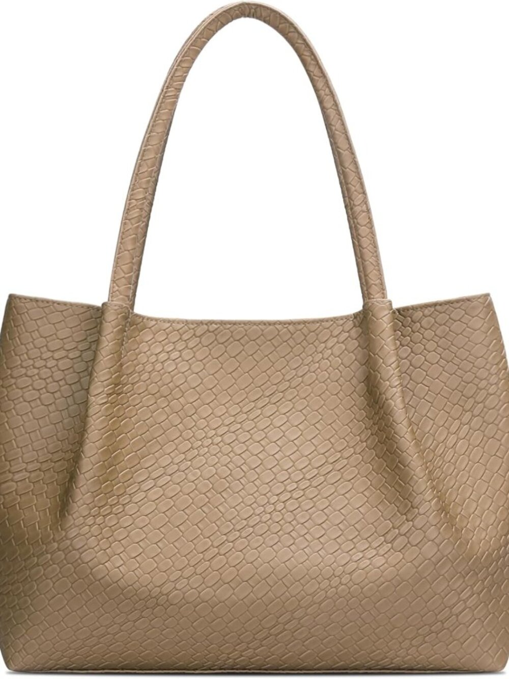 Stylish Vegan Leather Tote Bag for Women | Large Capacity Shoulder Purse, Travel